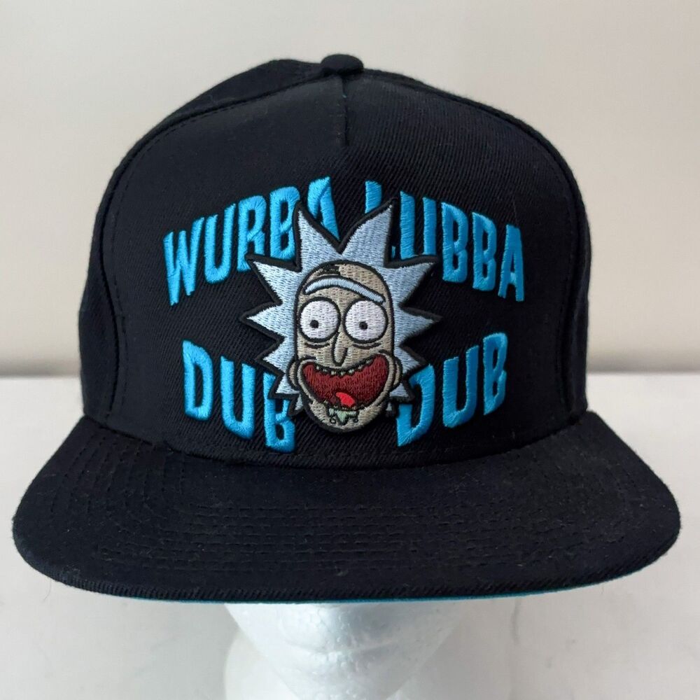 Rick & Morty Wubba Lubba Dub Dub Embroidered Snapback Ball Cap Cartoon Network